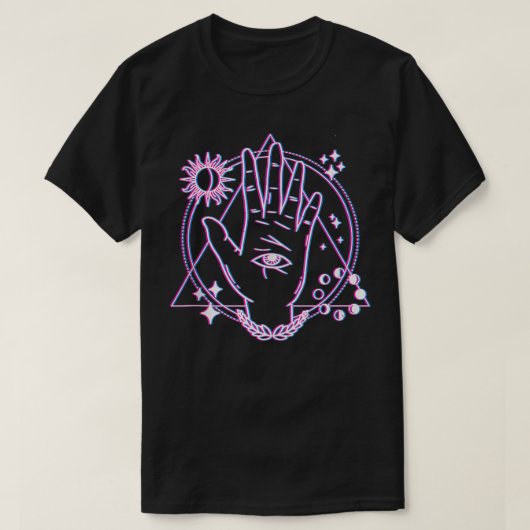 Occult Gothic  Hand & Moon Roos Witcher T-shirt (Design voorkant)