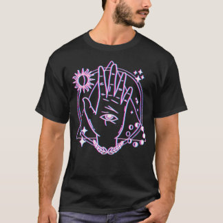 Occult Gothic Hand & Moon Roos Witcher T-shirt