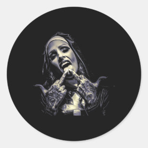 Occult gotische donkere satanische non tatoeages o ronde sticker