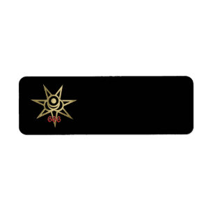 occult symbool septagram etiket