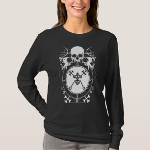 Occult Wicca Skull Gothic Skeleton Gothic Pagan Wi T-shirt