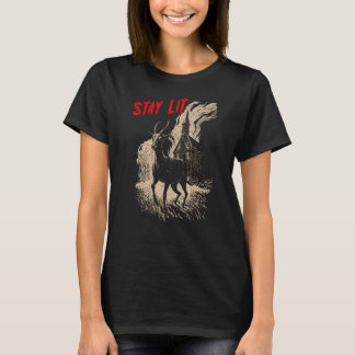Occulte Atheïst Zwart Phillip Burning Church Stay T-shirt