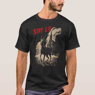Occulte Atheïst Zwart Phillip Burning Church Stay T-shirt