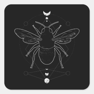 occulte bij vierkante sticker