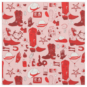 Occulte cowboy wiccan cowgirl roze western stof