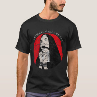 Occulte Gotische Grunge Antichrist Nun Satan Duive T-shirt