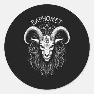 Occulte Gotische Leviathan Kruis Symbool van Satan Ronde Sticker