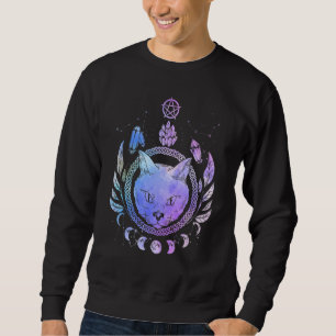 Occulte kat Magic Symbool Wicca Gothic Katten Esot Trui