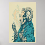 Occulte Rookram Schedel Poster (Voorkant)