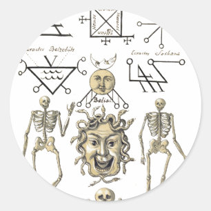 occulte symbolen ronde sticker