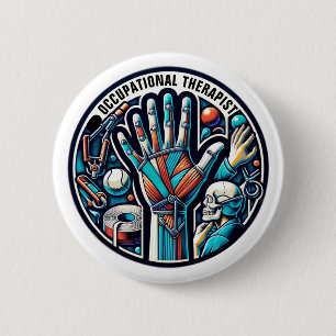 Occupational Therapeut aangepaste tekst Ronde Button 5,7 Cm