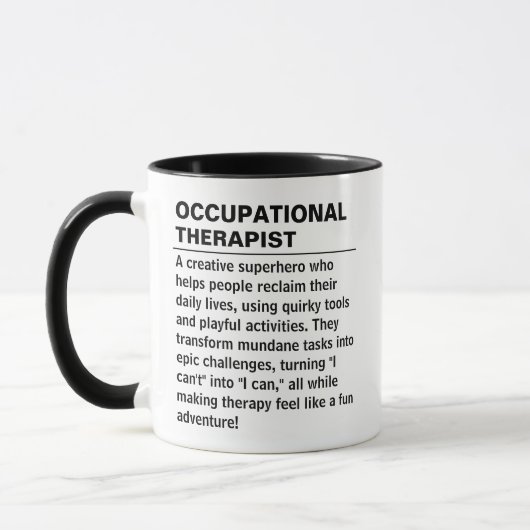 Occupational therapist Definition Mug OT Gift (Gauche)