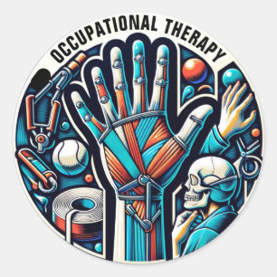 Occupational Therapy Aangepaste Tekst Ronde Sticker