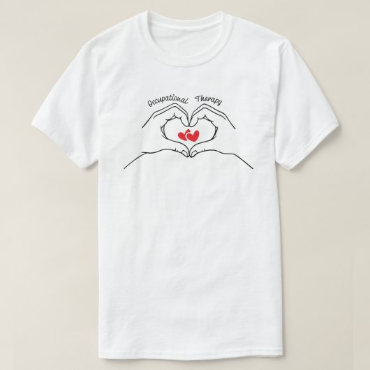 Occupational Therapy Cute Heart T-shirt (Design voorkant)