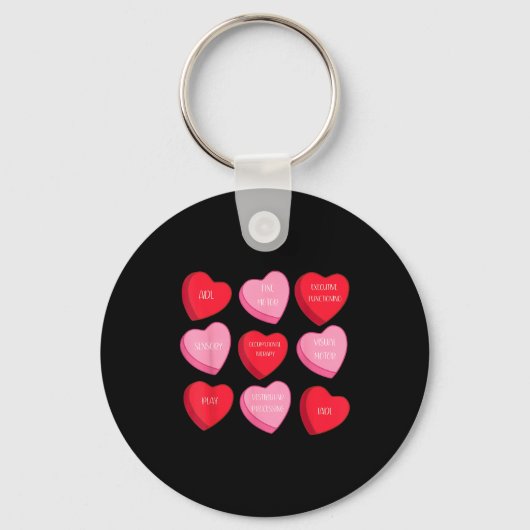 Occupational Therapy Heart Candy Valentine Day Ot  Sleutelhanger (Voorkant)