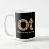 Occupational Therapy OT Cheetah Print Koffiemok (Links)