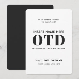 Occupational Therapy OTD Afstuderen aankondiging