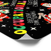 Occupational Therapy Retro Groovy Ot Santa Therast Poster (Hoek)