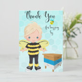 Occupé Bee 2 Carte de remerciements différente (Debout devant)