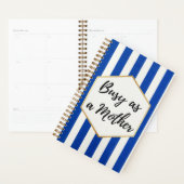 Occupée comme une Mère Bleu et Blanc Rayé (Devant avec enveloppe)