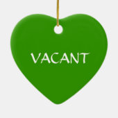 Occupied Vacant Green Red Keramisch Ornament (Achterkant)