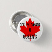 Occupy Canada @ Queen's University Ronde Button 3,2 Cm (Voorkant /achterkant)