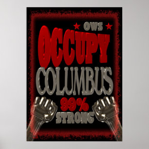 Occupy Columbus OWS protesteert 99 procent sterk Poster