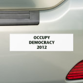 Occupy Democracy 2012 Bumpersticker (Op auto)
