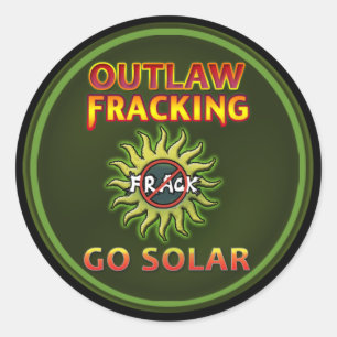 Occupy Earth "Go Solar - Outlaw Frack" Stickers