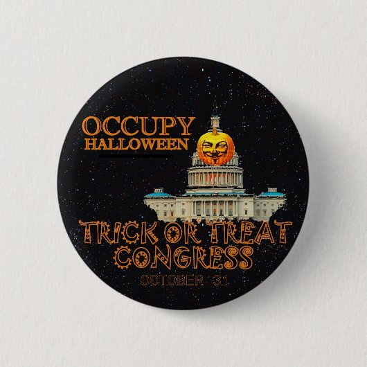 Occupy Halloween Oct. 31 Ronde Button 5,7 Cm (Voorkant)