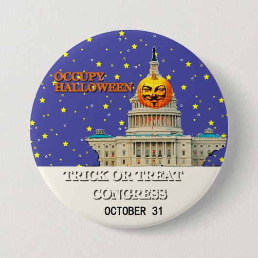 Occupy Halloween Ronde Button 7,6 Cm (Voorkant)