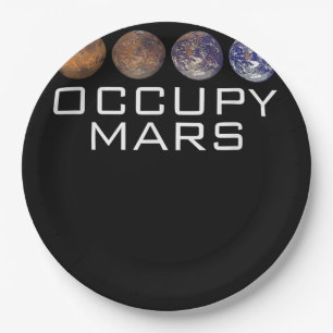 Occupy Mars Colonize Graphic Buitenspace Planet SC Papieren Bordje