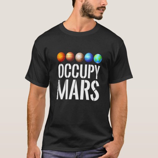 Occupy Mars Costume Mars Costume Planets T-shirt (Voorkant)