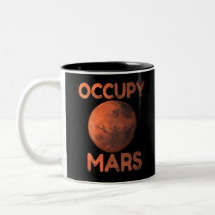 Occupy Mars Space Race Terraform Tweekleurige Koffiemok