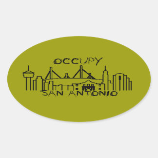 Occupy San Antonio Ovale Sticker