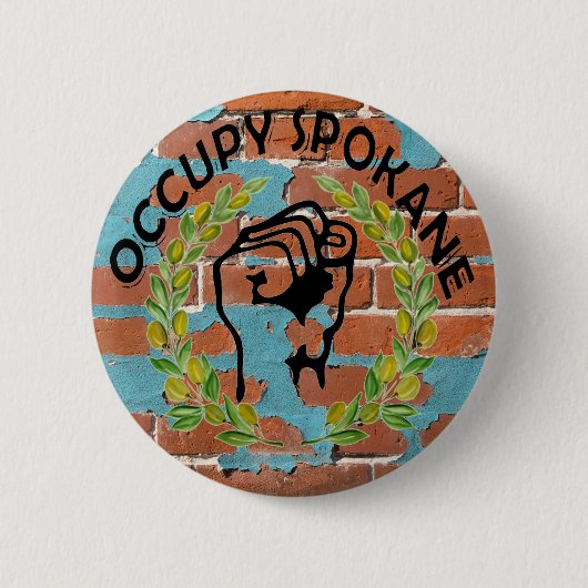 OCCUPY SPOKANE RONDE BUTTON 5,7 CM (Voorkant)