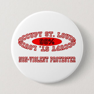 Occupy St. Louis - Non Violent Protester Button