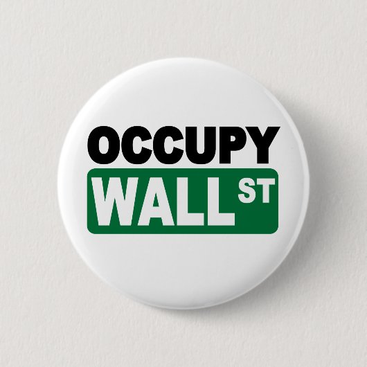 Occupy Wall St. Ronde Button 5,7 Cm (Voorkant)
