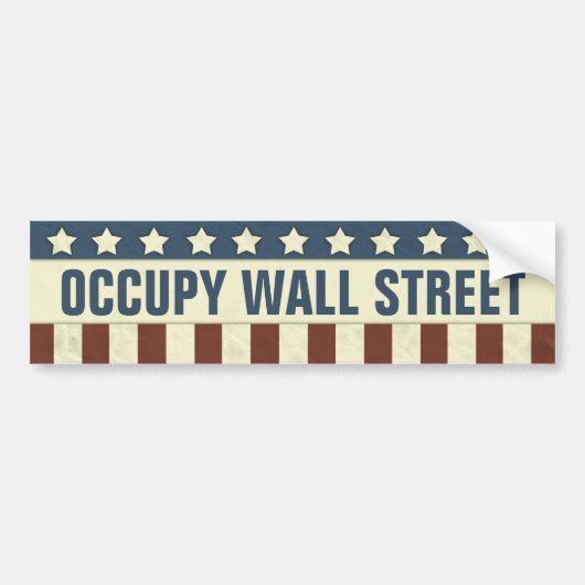 Occupy Wall Street Bumpersticker (Voorkant)