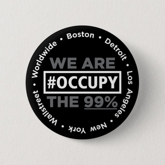 Occupy Wall Street en Worldwide Button (Voorkant)