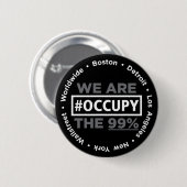 Occupy Wall Street en Worldwide Button (Voorkant /achterkant)