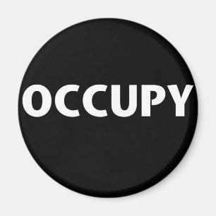 Occupy (wit op zwart) magneet