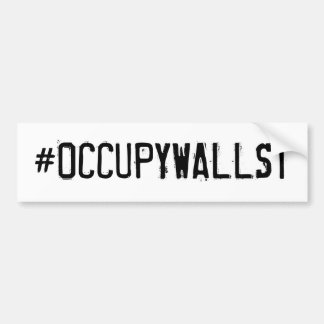 #OCCUPYWALLST BUMPERSTICKER