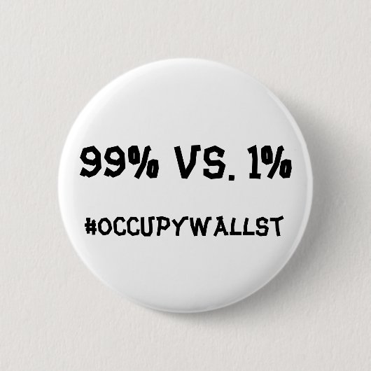 #OCCUPYWALLST RONDE BUTTON 5,7 CM (Voorkant)