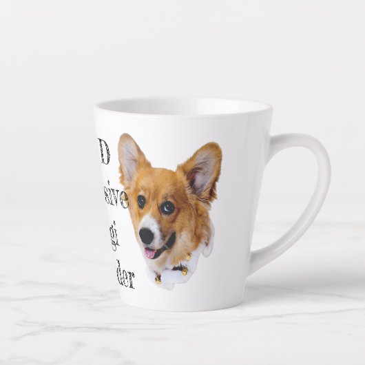 OCD : Corgi Obsessive Trouble Latte Mug (Droite)