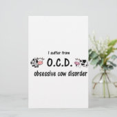 OCD-Koe Briefpapier (Staand voorkant)