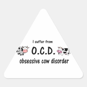 OCD-Koe Driehoek Sticker