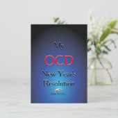 OCD New Years resolutie grap Feestdagenkaart (Staand voorkant)
