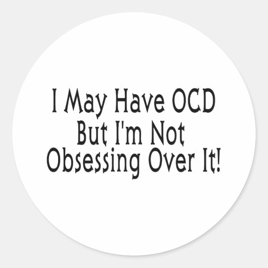 OCD Obsessie Ronde Sticker (Voorkant)