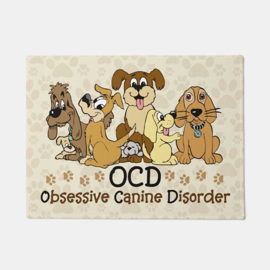 OCD Obsessief Canine Disorder Deurmat (Voorkant)